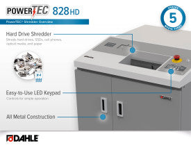 Dahle PowerTEC 828 HD Hard Drive/Paper Shredder