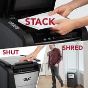 GBC AutoFeed+ Home Office Shredder, 150X, Micro-Cut, P-4, 150 Sheets